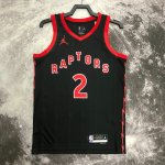 Maillot de Basket #2 Leonard Raptors 20-23 statement Noir